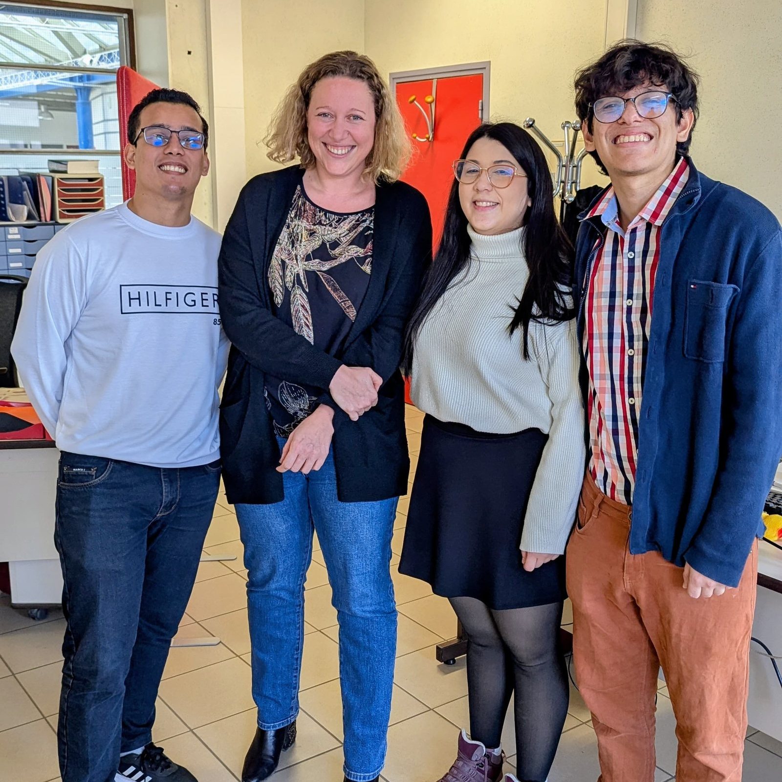 With the head of international agreements and the two classmates who joined the programme with me, in Cluny