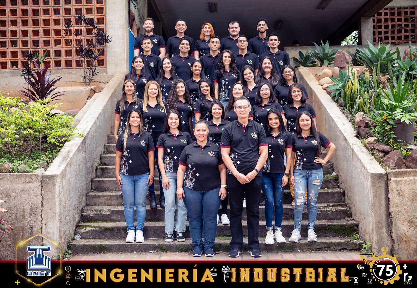 Industrial Engineering cohort at UNET's 75th anniversary